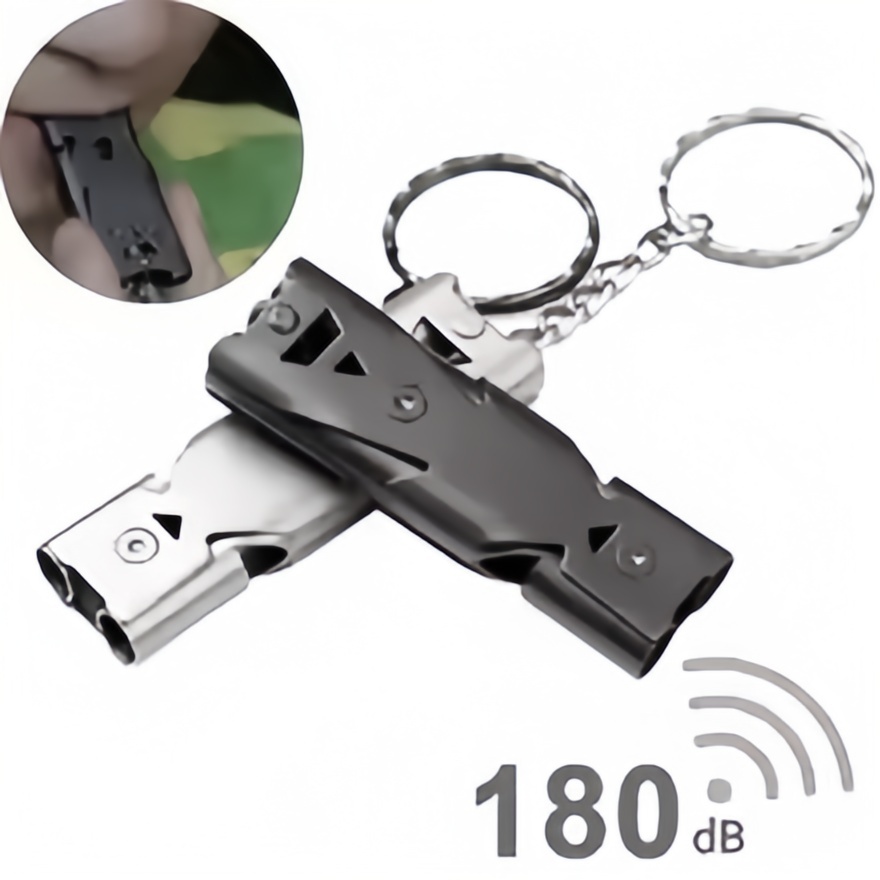 Emergency Whistle Loud - Llavero con silbato de supervivencia, alarma