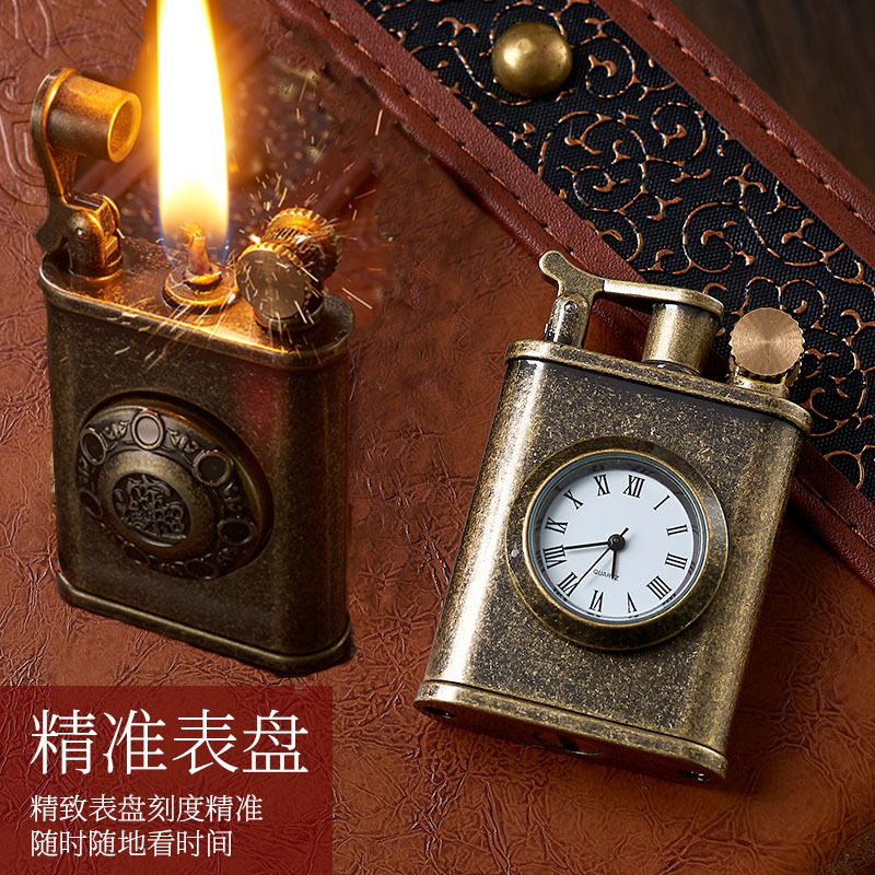 Fire Starting Kit - Reloj Retro encendedor de queroseno, rueda