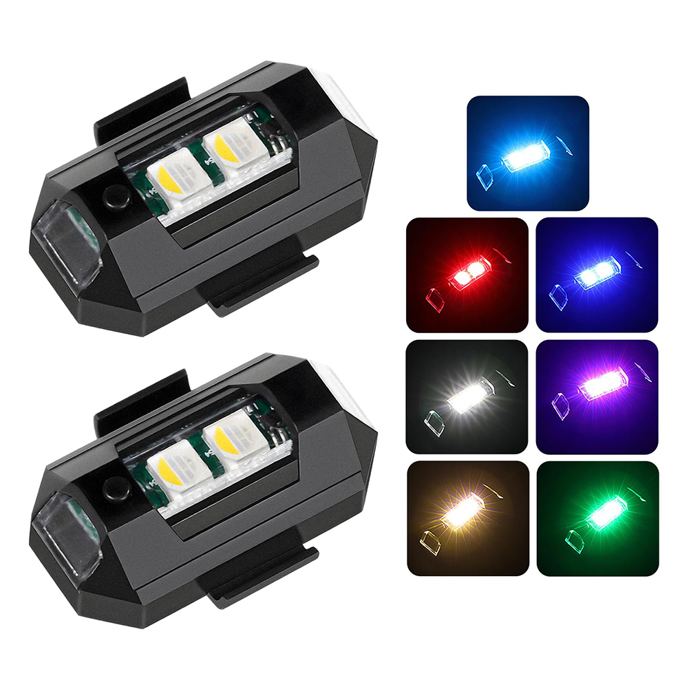 Sos Light Strobe - 2 uds Mini luces LED estroboscópicas