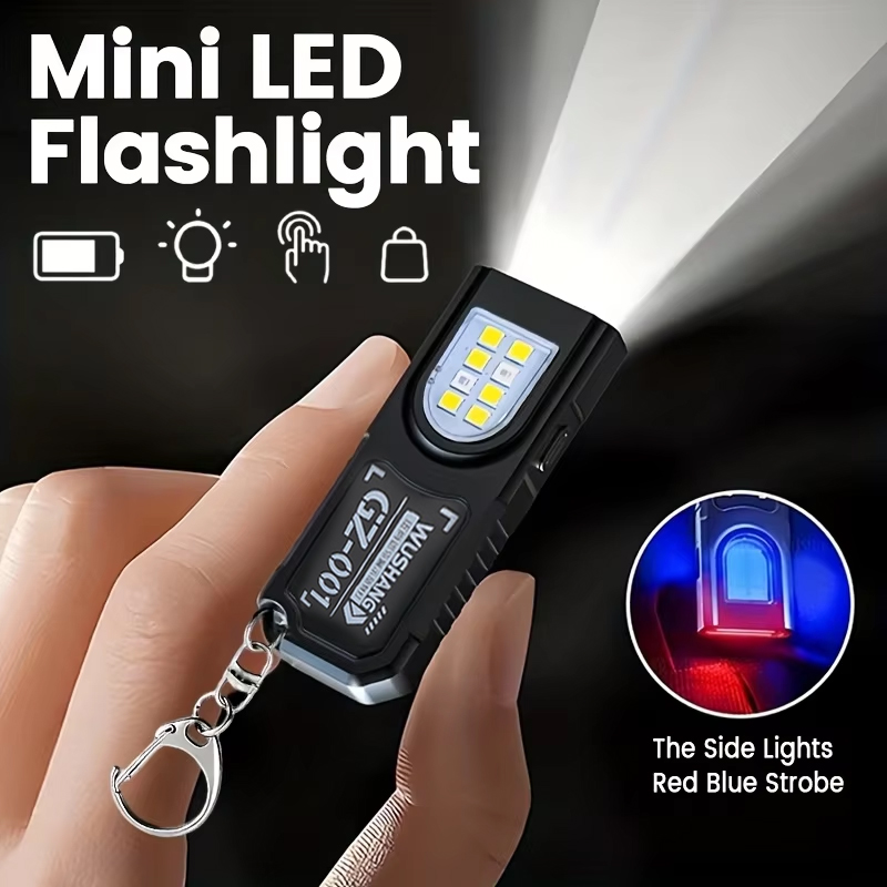 Fishing Kit Compact - Linterna con llavero multifuncional, minilinterna recargable