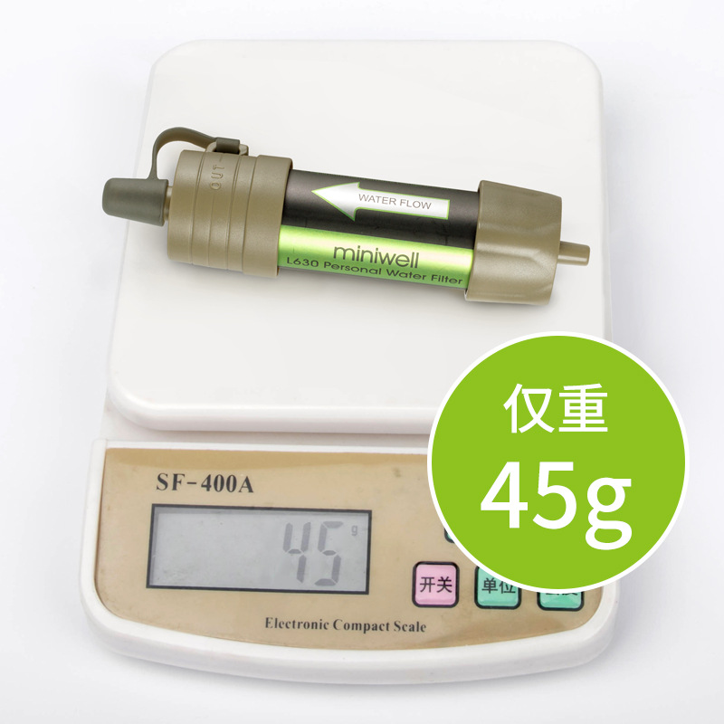 Water Purification Straw - Pajita Purificadora de Agua para Exteriores,