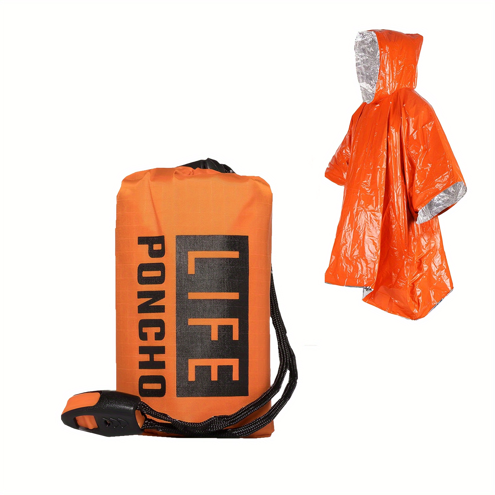 Survival Blanket Reflective - Poncho de lluvia de supervivencia de