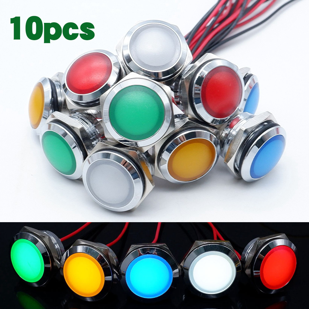 10 Uds 12/16/19/22mm luz indic - Signal Panel Orange reseña y precio