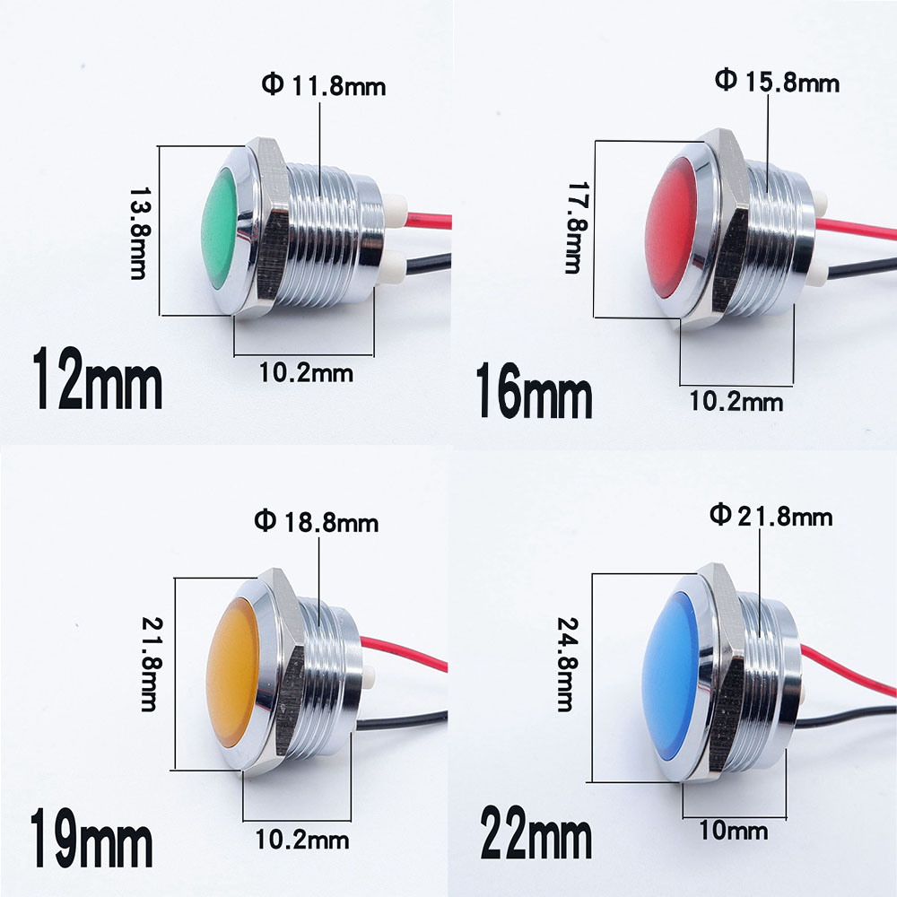 10 Uds 12/16/19/22mm luz indic - Signal Panel Orange reseña y precio