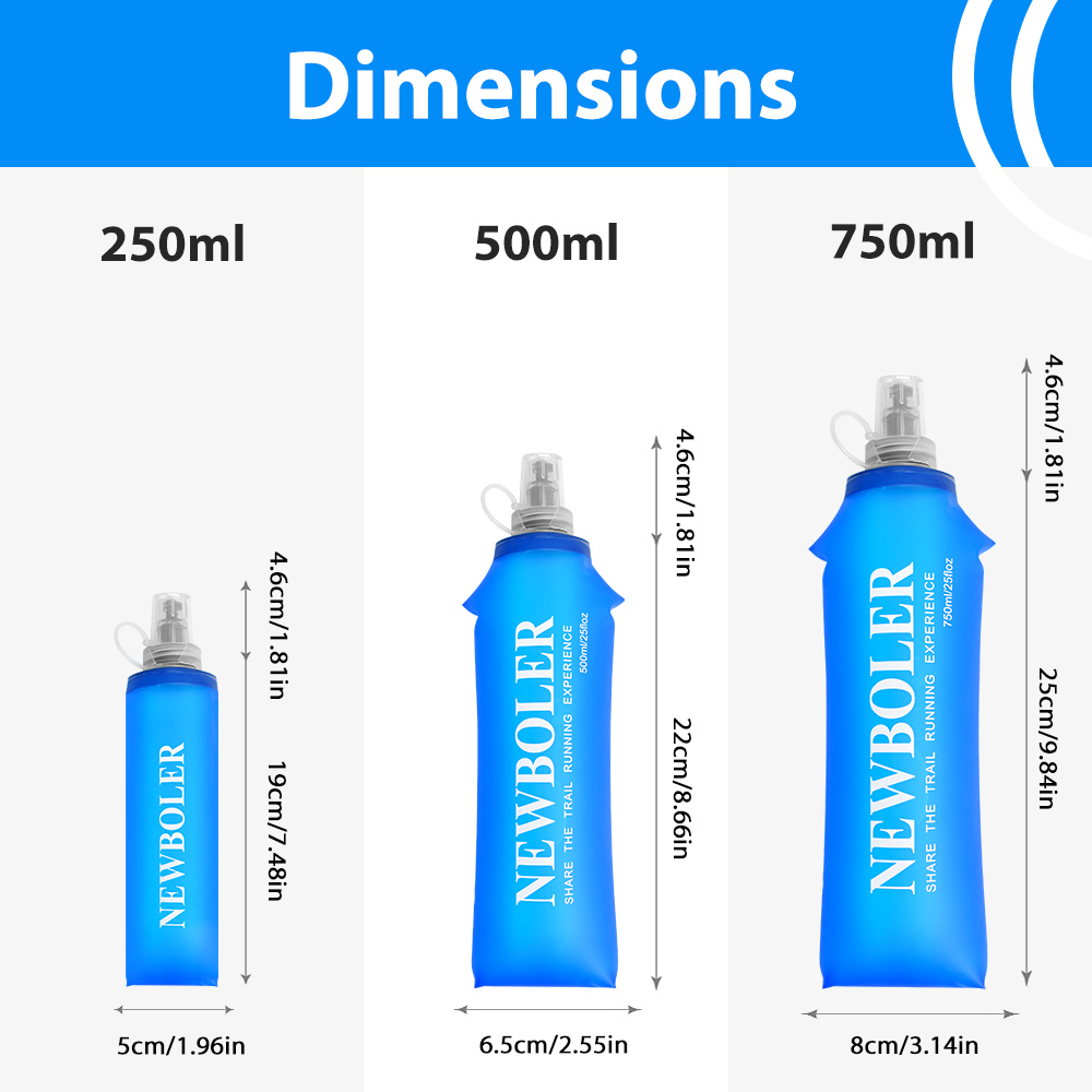 Botella de agua de 250/500/750 - Water Bag Collapsible reseña y precio
