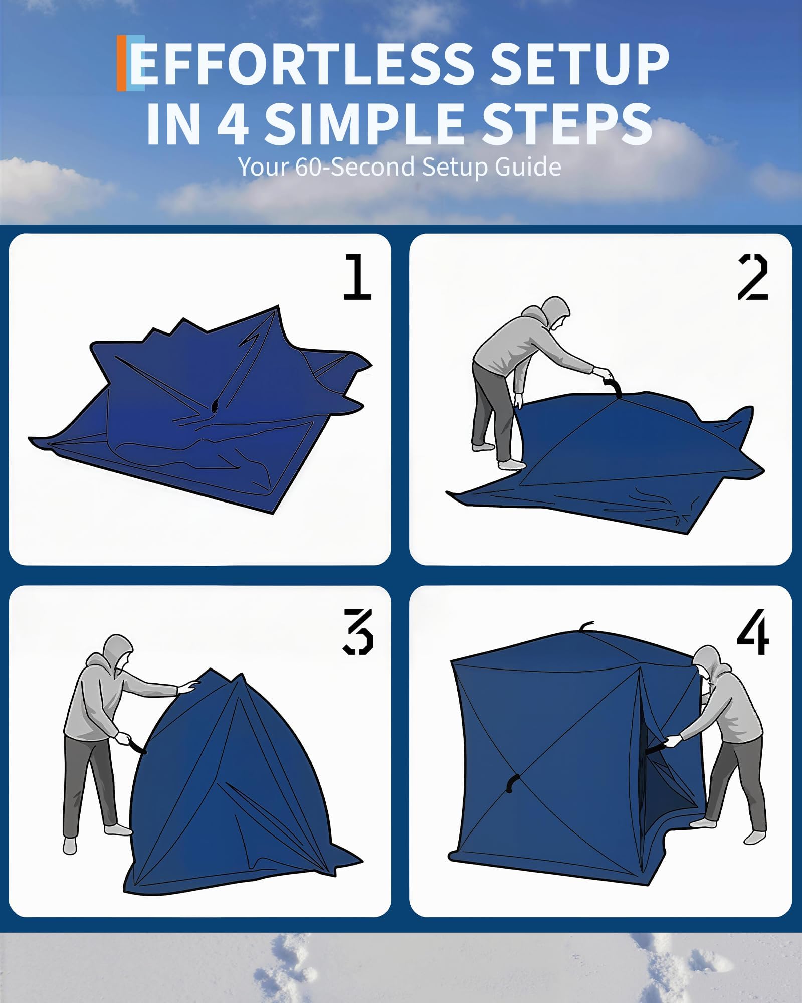 Carpa de pesca en el hielo tip - Emergency Mylar Tent reseña y precio