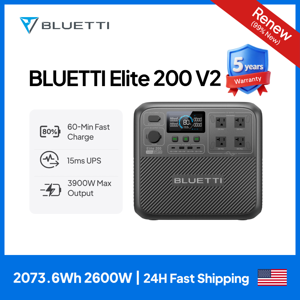 【Renew】BLUETTI Elite 200 V2 Es - Solar Emergency Charger reseña y precio