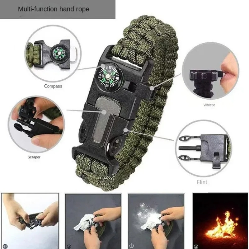 Pulsera de brújula cinco en un - Fire Starting Kit reseña y precio