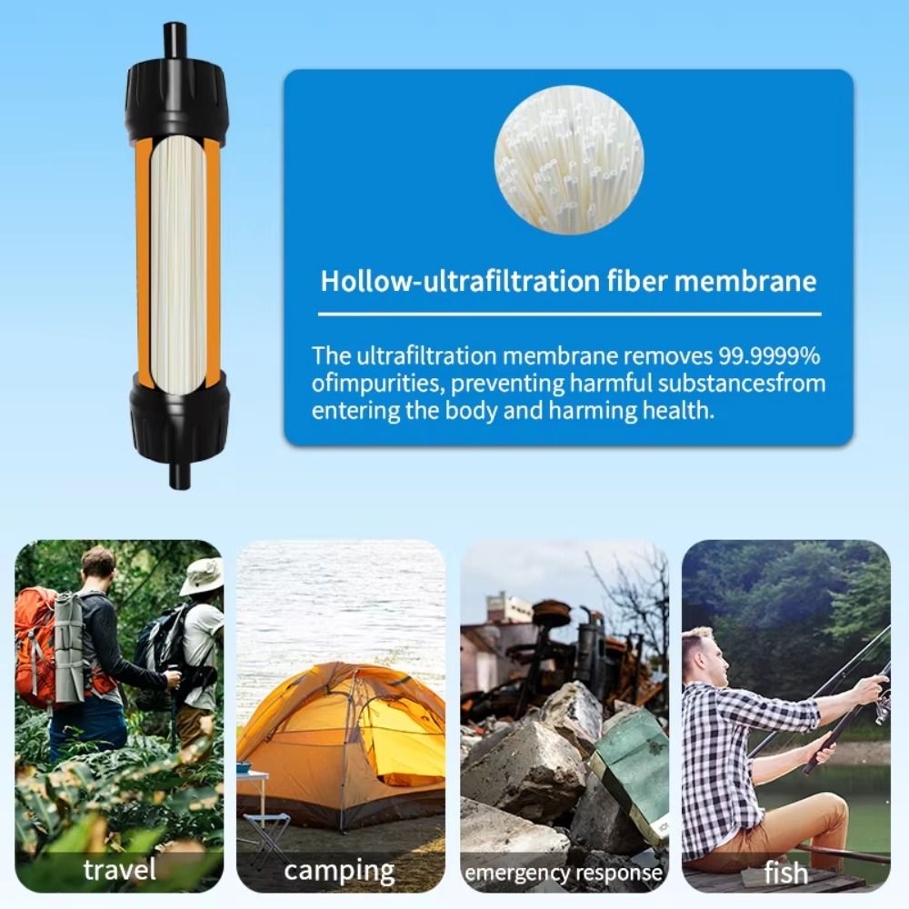 Mini filtro de agua portátil,  - Water Purification Straw reseña y precio